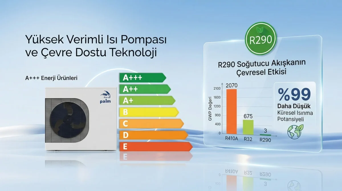R290 A+++ Palm ısı pompası